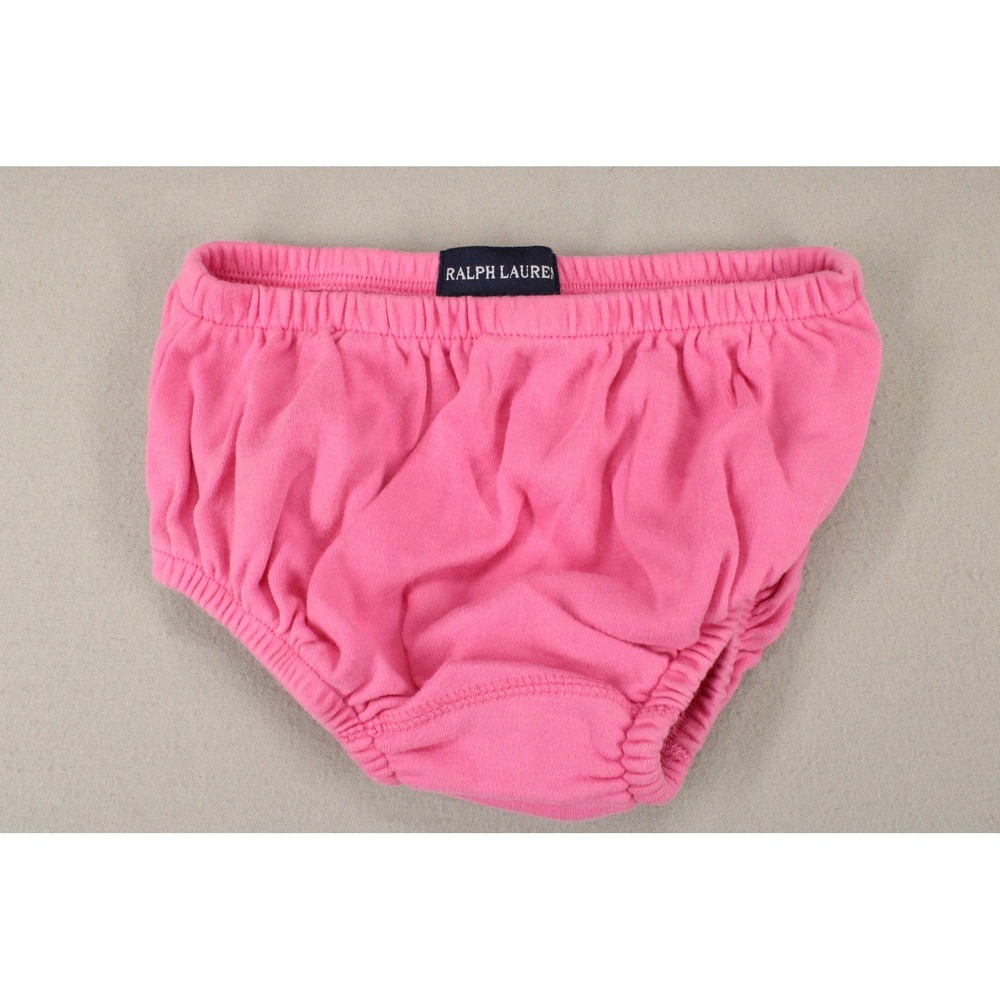 Ralph Lauren Pink Cotton Baby Bloomers Diaper Cover 6-12M 100% Cotton